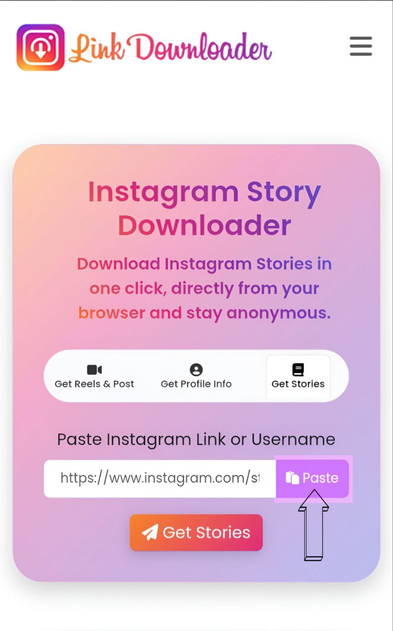 Paste Instagram link
