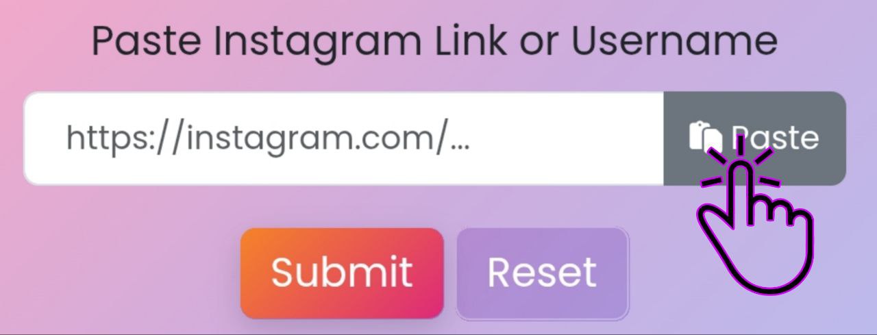 Paste Instagram link